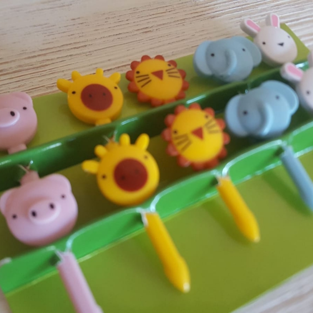 2/$22 Cupcake Cake Flag Decorations Plastic Farm Animals